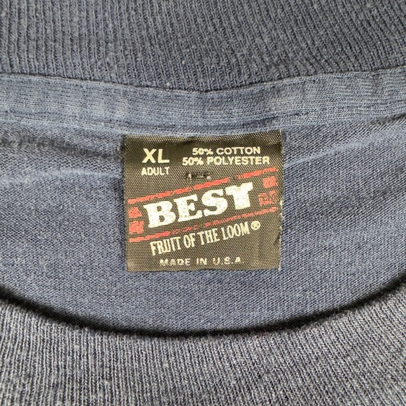 Vintage 80s USA Eagle Graphic T Shirt Men's XL Blue Made in USA Patriotic‎ - Picture 10 of 10